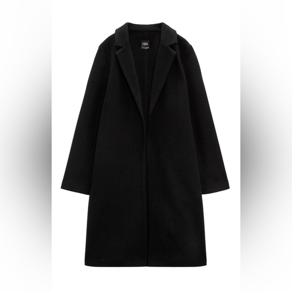 Zara women’s suze small faux suede black coat